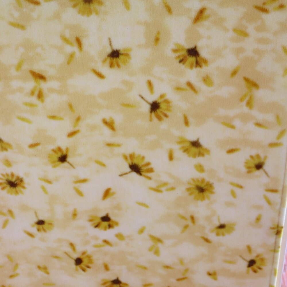 NEW Handmade Fleece Blanket w. Sewn Edges 44" x 56" Dual Layers Machine Wash/Dry